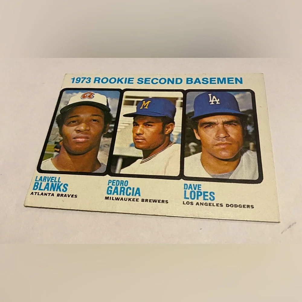 Dave Lopes/Pedro Garcia/Larvell Blanks 1973 RC Rookie 2nd Baseman Baseball